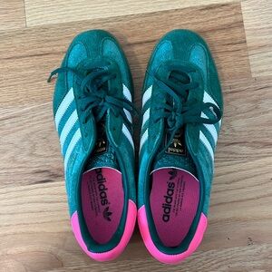 Green Adidas Gazelles
